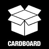 Piktogram Cardboard 15x15 cm Kontursnitt Hvit