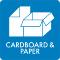 Piktogram Cardboard & Paper 12x12 cm Selvklebende Blå