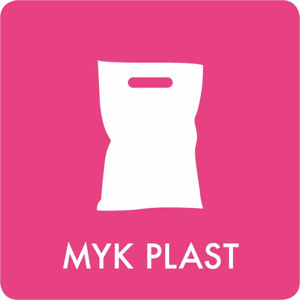 Piktogram Myk plast 12x12 cm Selvklebende Rosa