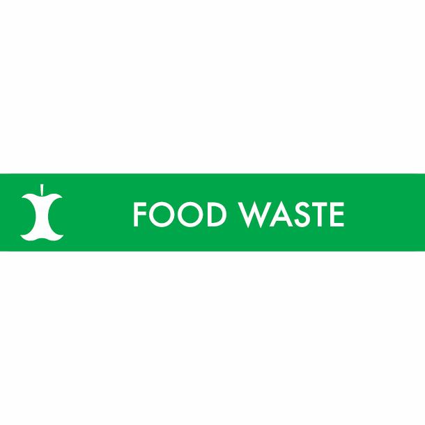 Piktogram Food waste 16x3 cm Magnetisk Grønn