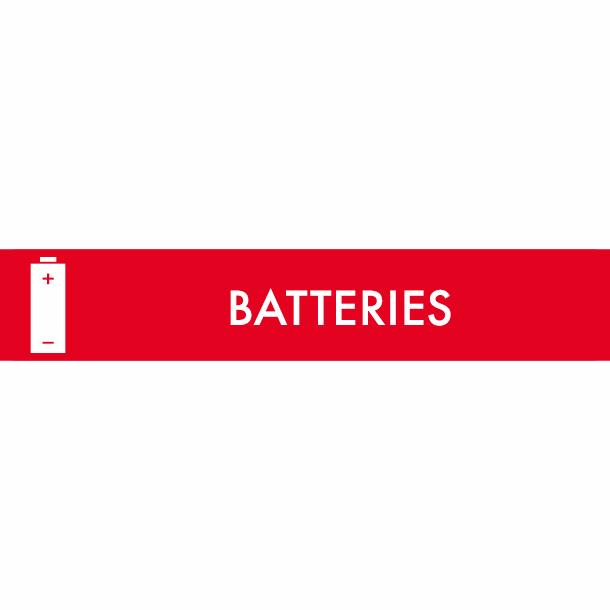 Piktogram Batteries 16x3 cm Magnetisk Rød